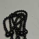 KLOGTSIND Magnetic Curtain Tiebacks, Curtain Tie Backs for Curtains 4 Pack, Wood Bead Curtain Tiebacks, Curtain Holders for Boho Bedroom Decor, Baby Nursery Decor, Farmhouse Decor (Black)