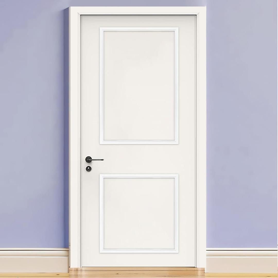 10 Pcs Door Moulding Kit Peel and Stick Door Moulding Panel Pre-Cut Door Panels Premade Wainscoting Panels for Mirror Window Frame Decor