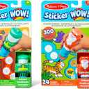 Melissa & Doug Sticker Wow! Dinosaur and Tiger Bundle: 2 24-Page Activity Pads, 2 Sticker Stampers, 600 Stickers, Arts and Crafts Fidget Toy Collectible Characters