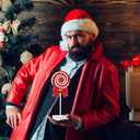 3 Pcs Christmas Table Decorations Wooden Candy Set Tiered Tray Decor Red and White Candy Centerpieces Wood Decorations for Home Tables Christmas Decor (Fresh)