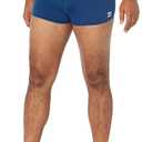 Speedo Mens Swimsuit Square Leg Endurance+ Solid (Blue)