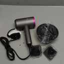 slopehill Professional Ionic Hair Dryer, Powerful 1800W Fast Drying Low Noise Blow Dryer with 2 Concentrator Nozzle 1 Diffuser Attachments for Home Salon Travel (Grey)