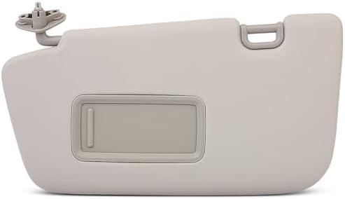 SCITOO Gray Left Driver Side Auto Sun Visor Assembly fit for 2008-2014 for Subaru Impreza Without Sunroof