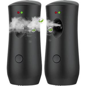 2 PACK Automatic Air Freshener Spray Dispenser | Adjustable Aromatherapy Machine for Homes, Bedrooms, Bathrooms, Offices, Hotels, and Commercial Spaces, Black