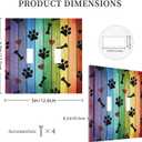 Light Switch Cover Decorative Dog Paw Colorful Retro Wood Double Toggle Vintage 2 Gang Wall Plate Electrical Faceplate Switchcover for Farmhouse Bathroom Home Living Room Decor