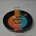 Infuse 15" Paella Pan: Carbon Steel Skillet, Hand Wash, Oven-Safe, Gas & Induction Compatible, Black Cookware Paellera