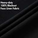 MIULEE Linen Texture Curtains for Bedroom Solid 100% Blackout Thermal Insulated Halloween Black Curtains Grommet Room Darkening Drapes for Living Room Nursery 52x84 Inch (2 Panels)