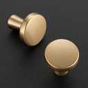 Ravinte 30 Pack Champagne Bronze Cabinet Knobs Mini Round Knobs Single Hole Solid Drawer Pulls for Dresser Drawers -1 Inch Diameter