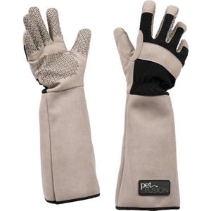 PetFusion Multipurpose Pet Glove for Grooming, Trips to Vet, Handling. [Puncture & Scratch Resistant, Water Resistant]