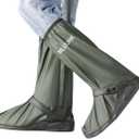 Rain Shoe Covers, Reusable Waterproof Rain Cover for Shoes, Non-Slip PVC Snow Boot Covers for Men and Women (X-Large, Green)