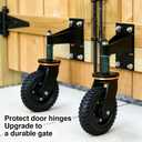 8 Inch Heavy Duty Gate Wheel, 750 lb Capacity, Fits Metal Tube Gates and Wooden Gates, 360 Swivel Spring-Loaded Caster. Gate Wheel for Smooth Operation. Equipped with Installation Tools