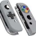 eXtremeRate SFC SNES Classic EU Style Joycon Handheld Controller Housing (D-Pad Version) Colorful Buttons, Replacement Shell Case for Nintendo Switch & Switch OLED Joy-Con  Console Without