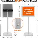 Pedestal Sign Holder Stand 11"x17", Heavy Duty Standing Sign Holder