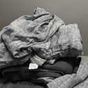 MaiRve Charcoal Grey Queen Comforter Set, Textured Design Grey Crinkle Bed in A Bag Queen Size, Queen Comforter Set with 7 Pieces with Comforter, Sheets, Pillowcases & Shams 90"x 90"