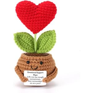 Appreciation Gift, Lovely Crochet Doll with Card, Positive Reminder Gift for Women, Men Birthday, Christmas, Thank You Present for Coworker, Best Friend, Mom, Sister, Teacher