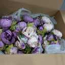 BLOSMON Artificial Flowers Balls Centerpieces: 10 Pcs 9.5" Light Purple Fake Peonies Wedding Center Piece Decoration for Table Kissing Ball Floral Arrangements, Base with Faux Peony Party Home Decor