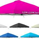 10x10 Canopy Replacement Top Cover with Air Vent, 210D Silver Coated Waterproof Polyester, Pop Up Tent Cover for Straight Leg Canopy Frame, Canopy Top Only