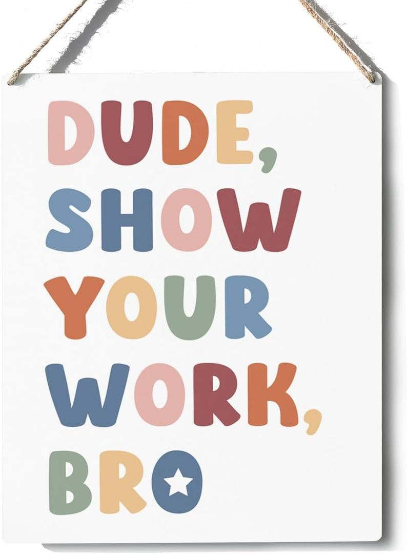 2 x Xiolcxdr Funny Classroom Wall Art Decor First Day of College Daycare Gift Math Geometry Science History Music Teacher Gifts Teacher's Day Gifts for Women Man Class Prints Wall Sign, 8x10inch