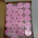 20 Pieces Round Pot Jars Plastic Cosmetic Containers Set with Lid for Liquid Creams Sample, 20 ml/ 0.7 oz (Fresh Pink Lid)