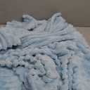 FY FIBER HOUSE Bed Blanket for Couch Soft Warm Fuzzy King Size Blankets for Sofa All Season Use, 108x90 Inches, Blue