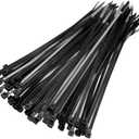 Zipper Ties 8 Inches (500 Packs), Tensile Strength 40 lbs, Black Cable Ties, Suitable for Plant Planting, Office Supplies, Home Organizing, Item Fixing.