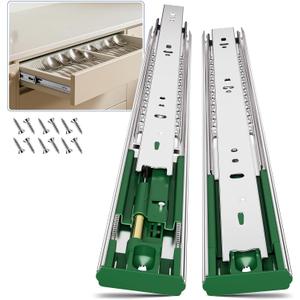 6 Pairs Soft Close Drawer Slides 22 Inch, Full Extension Heavy Duty Ball Bearing Cabinet Rails, Quiet Silent Side Mount Drawer Glides for Kitchen,Office,Tool Box,Dresser, 100 LB Capacity