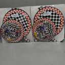 2 Pack of Race Cars Cupcake Stands Birthday Party Supplies, 3-Tier Two Fast Racing Car Cardboard Cupcake Holder Dessert Display, Cars Wheels Birthday Decorations