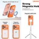 Magnetic for iPhone 17 Pro Max Case Silicone, Compatible with MagSafe, Integrated Camera Control Cover, Full Body Protective 3.0mm Thicken Shockproof Phone Cover for 17 ProMax 6.9'', Orange