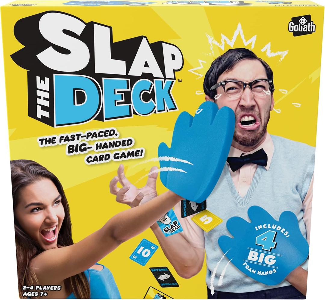 Goliath Slap The Deck Game - Fast-Paced Card Game with Big Foam Hands - Ages 7 and Up, 2-4 Players