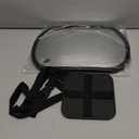 Baby Car Mirror, Safety Car Seat Mirror for Rear Facing Infant, Clear Wide View, 360Rotation, Easily Observe the Baby Move, Secure, Shatterproof, Crash Tested and Certified (Black)