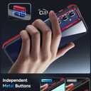 LeYi for Samsung Galaxy A16-5G Case: 2 Pack Screen Protector Shockproof Military-Grade, [Anty-Slip Grip] Metal Texture Lens Magnetic Translucent Matte for Galaxy A 16 5G Case, Red