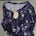 Zeagoo Fall Tops for Women Long Sleeve Button Up Shirts Floral Tunics V Neck Pullover Blouse (Small, Grey Floral 01)