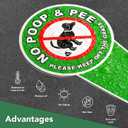 4 PC No Pooping Dog Signs for Yard, 12x6 DS Dibond Keep Off Grass Sign, No Dogs Allowed