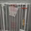 Keny 29"-42.5" Baby Gate for Stairs, Auto Close Safety Dog Gate, Pressure Mounted Easy Walk Through Pet Gate for Doorways, Durable Stair Gate, 30" Tall, White