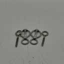Dunzy 2 Sets Horse Tie Ring, Horse Tack and Supplies Horse Training Equipment Safe Horse Accessories with Eye Bolt, Tie Rings (Silver)