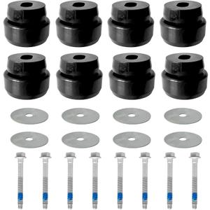 7-141 Body and Cab Mount Bushing Kit for Chevy Silverado & GMC Sierra 1500/2500 2WD/4WD 1999-2014 Body Cab Mounts with Cushion Bolts Replaces 11516868 15704260 (Black 24PCS)