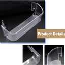 240323002 Refrigerator Door Bin Shelf Compatible with Frigidaire or Electrolux, Bottom 2 Shelves on Refrigerator Side, Clear, Double Unit, Replaces PS429725, AP2115742
