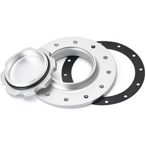 Billet Aluminum Easy Fill Fuel Cell Gas Cap With 12 Hole Cell Bung and Gasket Sliver (ilver)