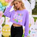 PECHAR Easter Shirts for Women: He is Risen Shirt Bunny Jesus Graphic T-Shirts Christian Long Sleeve Crop Tops