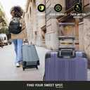 Kenneth Cole REACTION Out of Bounds Lightweight Hardshell 4-Wheel Spinner Luggage, Smokey Purple, 28-Inch Checked