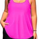 Plus Size Tankini Swimsuits - Women Two Piece Tankini Top with Shorts Flowy Swimsuit 2025 Bathing Suits (Hot Pink) L