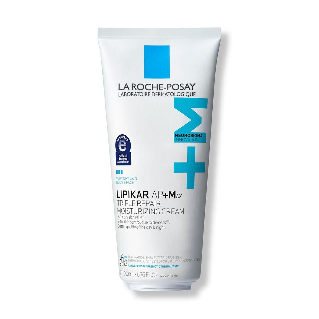 La Roche-Posay Lipikar AP+MAX Triple Repair Moisturizing Body Cream | Face & Body Lotion for Dry Skin with Shea Butter & Niacinamide | Gentle Moisturizer for Very Dry, Rough & Sensitive Skin