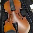 ADM 3/4 Size Wood Violin Set for Kids Teens Students Adults Beginner Acoustic Violin Matte Fiddle Starter Kit with Hard Case, Rosin, Shoulder Rest, Bow, Clip-on Tuner and Fingerboard Sticker