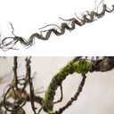 1Pcs 71inch Bendable Artificial Floral Grapevine Garland Fake Realistic Woody Tree Branches Plants Twigs Stems Trunk with Moss for Outdoor Mantel Wall Hanging Garden Halloween Jungle Room Decoration