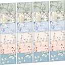 24 Packs Travel Size Tissue Pocket Slim Pack Facial 3 Ply Wallet Size Pocket Tissues for Travel Wedding Party Favors, 6 Styles(Colored Flowers)