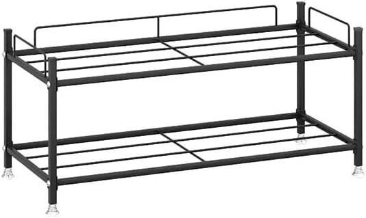 Free Standing Shoe Rack Metal Multi-Layer Storage Rack Storage Rack is Suitable for Balcony Foyer (Size: 23.6 * 9.8 * 24in) Space Saving (high 10.6in)
