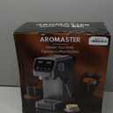 Aromaster Espresso Machine 20 Bar with Milk Frother, Easy to Use Compact Espresso Maker with Touchscreen, Fast Heat 1400W for Latte & Cappuccino, Stainless Steel Coffee Machine for Home & Office