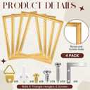 Soaoo 4 Pcs Canvas Floater Frames 16'' X 20'' Gold Floating Canvas Frame