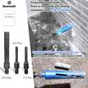 4 1/2" Dry Core Drill Bit, 5/8"-11 Thread, with 3 Adapters Included: SDS Plus, SDS Max and 1/2" Hex Shank; 9.5" Drilling Depth Diamond Core Bits for Brick, Block, Concrete, Stucco, Masonry