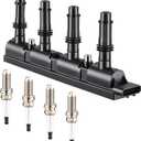 1 Ignition Coil Pack UF669 and 4 Iridium Spark Plugs XP3922 Fit For Buick Encore | Fit For Chevy Cruze Cruze Limited Sonic Trax Volt, 1.4L 1.8L L4, Replaces# D521C 7805-1231 55577898
